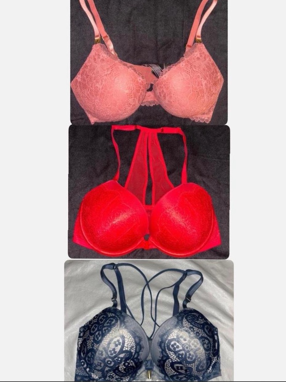 Victoria's Secret push up bra bundle size 32DD